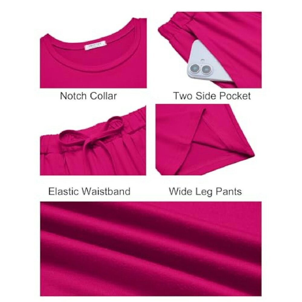 Ultra Soft 2-Pack Pajama Set with Pockets S-XXL Lounge Sleepwear - Picture 5 of 7